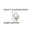 Detail view of pearl pendant accessory with dimensions 0.9cm x 1.7cm for DIY jewelry - Irregular Artificial Pearl Pendant (TZ-TP1964-02)