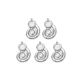 Five stainless steel ocean-themed drop pendants for DIY jewelry making and necklaces - Spiral Curve Style (TZ-TP0886-01)
