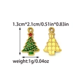 Green enamel Christmas tree pendant in stainless steel for DIY jewelry making - Green Enamel Christmas Tree Style (TZ-TP2082-02)