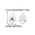 Silver thunderbird pendant with turquoise stone inlay including size and weight specs - Thunderbird Bird Shape Style / Silver (TP2104-01)