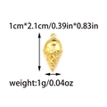 Golden ice cream cone charm pendant made of stainless steel with waffle texture detail - Ice Cream Cone Style (TZ-TP1802-02)