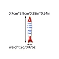 Ciondolo pesce rosso con strisce blu per gioielli DIY, dimensioni 0.7cm x 3.9cm - Stile Pesce a Strisce Blu e Bianche (TZ-TP2098-02)