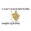Golden fruit series stainless steel strawberry pendant charm with size dimensions - Clustered Fruit Shape (TZ-TP1845-02)