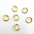 Polierte vergoldete Edelstahl-Biegeringe für DIY-Schmuckherstellungs-Sets - Offener Bindering Zubehör / 0.7*4 Biegeringe (100er-Pack) / Gold