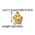 Mini pendentif patte de chat en acier inoxydable plaqué or 18K pour collier DIY - Style Patte de Chat Dorée (TZ-TP1868-02)