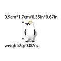Hand-painted penguin pendant charm in enamel and gold metal for DIY jewelry making - Penguin Style (TP2273-02)