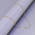 Makro-Detail der 18K vergoldeten Edelstahl-Wasserwellenkette mit Spiraltextur - Spiral-Drehkette (8-Nur Kette, ohne Anhänger) / Gold