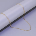 Detail van 18k vergulde roestvrijstalen satellietketting met kleine goudkralen - L49-Gepolijste Kralenketting