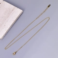 Minimalistische 18K vergoldete Edelstahlkette mit K18-Gravur und Hummerverschluss - Curb-Kette (L22-Nur Kette, ohne Anhänger) / Goldene Panzerkette