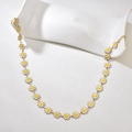 Elegante 18k vergulde madeliefje emaille bloem ketting met verstelbare ketting voor dames - Ketting / Goud