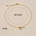 Golden stainless steel knot necklace featuring 42cm chain and 5cm extension - Knot Pendant Necklace