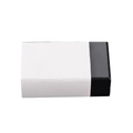 Boîte à bijoux rectangulaire minimaliste en bois avec étui en papier blanc et finition noire - 80*60*36mm / Noir