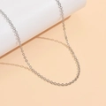 Minimalist silver stainless steel cross chain necklace with textured links for women - Cross Sunflower Style (Steel Color)