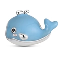 Blue whale charm bead in sky blue enamel finish for DIY bracelets and necklaces - Cute Sky Blue Whale Style (010)