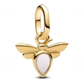 Anhänger goldene Biene mit perlmuttfarbenem Tropfen für DIY-Schmuck und Armbänder - Goldene Perlige Biene (5988952208321)