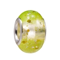 Cuenta DIY verde claro translúcida con pan de oro y plata y núcleo metálico - Especificación Estándar / Verde Claro(002)