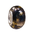 Cuenta de resina negra traslúcida con purpurina azul y pan de oro para pulseras DIY - Especificación Estándar / Negro Estrellado(004)