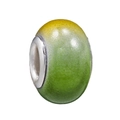 DIY colorful resin charm bead with yellow-green gradient and glitter for bracelets - Yellow Green Gradient (004)