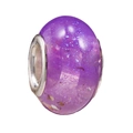 Translucent purple resin bead with blue-purple glitter and silver metal core - Standard Spec / Purple (008)