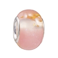 Pink gradient resin bead with gold glitter flakes and silver metal core for bracelets - Standard Spec / Pink (010)