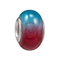Perla in resina colorata con sfumatura blu reale e rosso scuro e glitter per gioielli fai-da-te - Sfumato Blu Rosso (008)