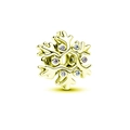 Goldener Schneeflocken-Charm mit Zirkonia-Besatz für DIY-Armband-Schmuck - 010