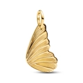 Detaillierter goldener Schmetterlingsflügel-Anhänger mit Blattadern für DIY-Schmuck - Goldener Flügel Anhänger