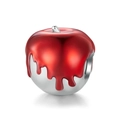 Charm a forma di mela in argento con smalto rosso per braccialetti fai da te - Stile Mela Rossa Fluida (31)