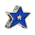 Ciondolo a forma di stella con smalto blu per la creazione di bracciali fai-da-te - Stella Argento Blu