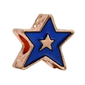 Charm a stella in oro rosa con smalto blu scuro per bracciali e collane DIY - Stella Oro Blu