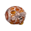 Rose gold honeycomb charm with amber enamel and 3D honeybee detail for DIY bracelets - Honeycomb Bee Rose Gold Charm (004)