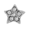 Pendentif étoile en argent avec cristaux brillants pour bracelets DIY flocon - Charme Étoile En Argent Six Pierres (009)