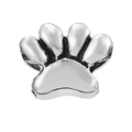 Charm a forma di zampa in metallo argentato con dettagli 3D per bracciali fai-da-te - Perla Impronta Lucida (039)
