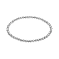 Macro detail of highly polished silver beaded bracelet with sleek metallic spheres - SL04-Silver