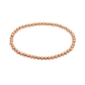 Macro detail of minimalist rose gold beaded bracelet with high-polished mirror finish - SL04-Rose Gold