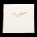 Rose gold Arabic Love necklace with sparkling white zircons on a white display card - Necklace - Gold