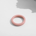 Chic pink resin Y2K ring with glossy minimalist finish on a clean white background - Style 12 (A17-3-1-8)