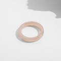 Minimalist Y2K resin ring in translucent pale pink with a smooth marble texture - Style 18 (A17-3-2-4)