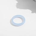 Translucent light blue Y2K resin ring with smooth polished finish in a minimalist style - Style 13 (A17-3-2-6)
