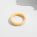 Y2K dopamine style cream orange transparent resin ring with minimalist glossy finish - Style 11 (A17-3-2-1)