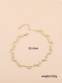 Detail der 18K Gold Mondsichel-Fußkette mit Verlängerung und Karabinerverschluss - Mondsichel Hohl Stil (JL0001_3)
