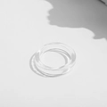 Minimalist clear resin ring with a transparent polished finish and Y2K aesthetic - Style 7 (A17-3-1-9)