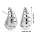 Detailed dimensions of silver teardrop earrings showing 31mm height and 17mm width - Large Silver (22430_4)
