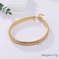 Detailed view of 16mm gold choker necklace with textured metal and adjustable clasp - Choker 16mm / Gold