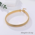 Detailed 12mm Tubogas style gold-plated necklace with lobster clasp and extension chain - Choker 12mm / Gold