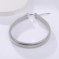 Silver stainless steel snake bone choker necklace with adjustable lobster clasp and 18K tag - Choker 12mm / Silver