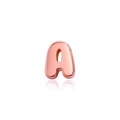 Polished rose gold stainless steel letter A necklace pendant with reflective finish - Rose Gold Letter Accessory Only (Without Chain)