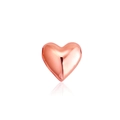 Polished rose gold heart charm bead for DIY personalized necklaces and bracelets - Rose Gold Heart Accessory Only (Without Chain)