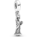 Silver Statue of Liberty charm with vintage finish for beaded charm bracelets - Statue Of Liberty Pendant Style (5278561255363)