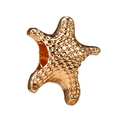 Golden starfish bead charm with textured finish for personalized jewelry bracelets - Gold Starfish Textured Bead (6)